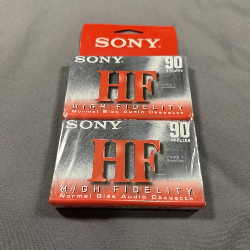Sony Cassette Tapes Hi-Fi Normal Bias 90 Minutes 2‎ Pack Blank Audio New Sealed